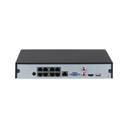 Dahua NVR4108HS-8P-EI /8 csatorna/H265+/256 Mbps rögzítés/AI/1x Sata/8x PoE/WizSense hálózati rögzítő(NVR)