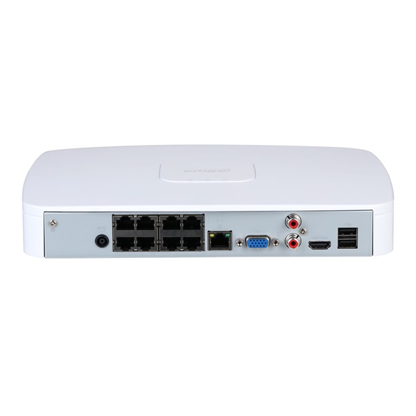 Dahua NVR4108-8P-4KS3 /8 csatorna/H265+/160 Mbps rögzítés/Lite/1x Sata/8x PoE/ hálózati rögzítő(NVR)