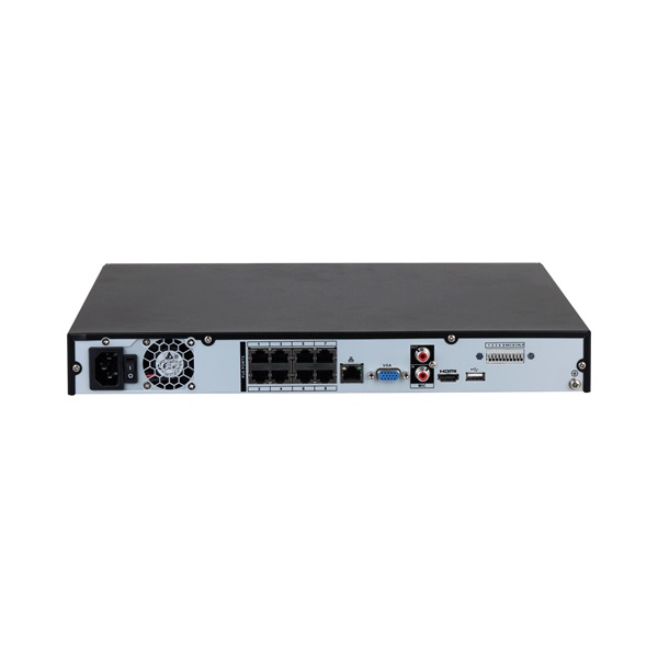 Dahua NVR4208-8P-EI /8 csatorna/H265+/256 Mbps rögzítés/AI/2x Sata/8x PoE/WizSense hálózati rögzítő(NVR)