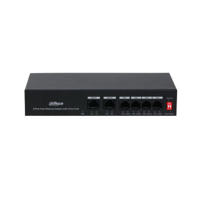 Dahua PFS3006-4ET-36 4x 10/100(PoE+/PoE) + 2x 10/100 uplink, 36W PoE switch