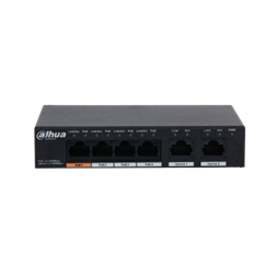 Dahua PFS3006-4GT-60-V2 1x 100/1000(Hi-PoE/PoE+/PoE)+3x 100/1000(PoE+/PoE)+2x gigabit uplink, 60W PoE switch