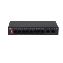 Dahua PFS3010-8ET-96-V2 1x 10/100(Hi-PoE/PoE+/PoE)+7x 10/100(PoE+/PoE)+2x gigabit uplink, 96W PoE switch