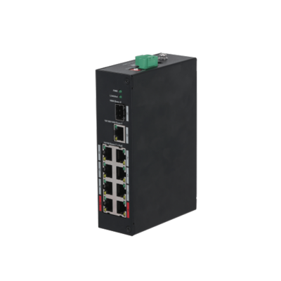 Dahua PFS3110-8ET-96-V2 2x 10/100(Hi-PoE/PoE+/PoE)+6x 10/100(PoE+/PoE)+1x gigabit uplink+1x SFP uplink, 96W PoE switch