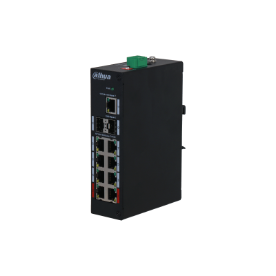 Dahua PFS3211-8GT-120-V2 2x100/1000(Hi-PoE/PoE+/PoE)+6x 100/1000(PoE+/PoE)+2x SFP uplink+1x gigabit uplink, 120W PoE swi