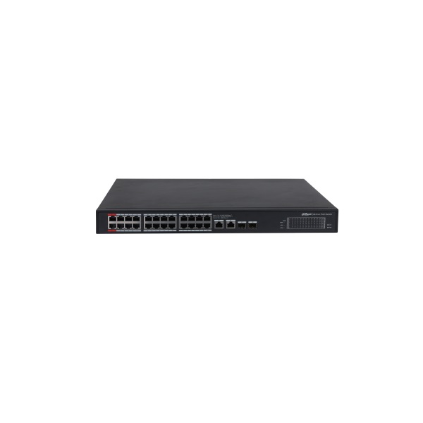 Dahua PFS3228-24GT-360-V2 24x 100/1000 (PoE 360W)+2x 100/1000 Uplink+2x SFP Uplink PoE switch