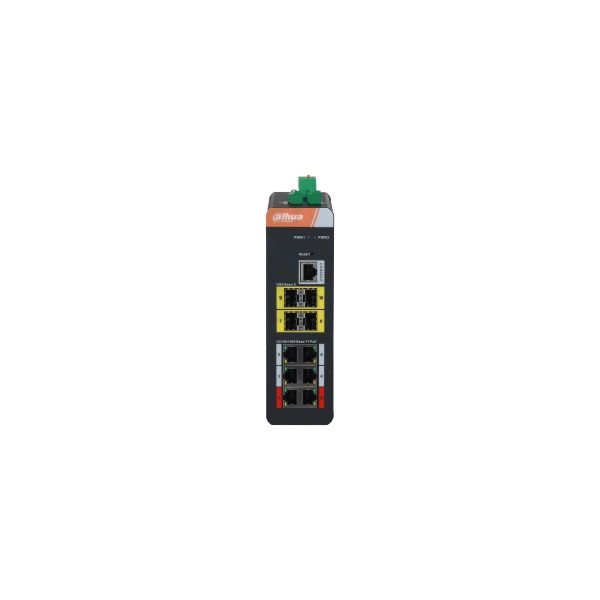 Dahua PFS4410-6GT-DP-V2 2x100/1000 (HighPoE/PoE+/PoE)+4x 100/1000 (PoE)+4xSFP uplink 120W menedzselhető PoE switch