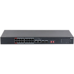 Dahua S3218-16ET-135 16x 10/100 (PoE 135W)+2x 100/1000 Uplink/SFP combo uplink PoE switch