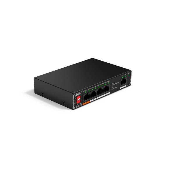 Dahua SF1005P 4x10/100 Mbps PoE + 1x10/100 Mbps uplink/60W/nem menedzselhető PoE Switch