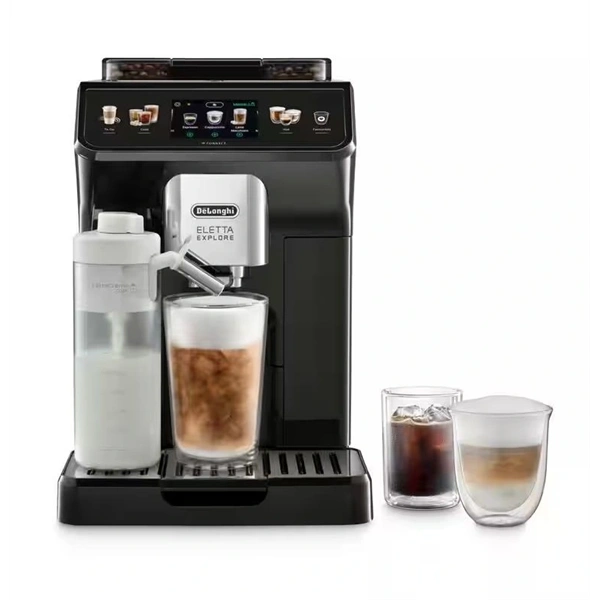 DeLonghi ECAM450.65.G Eletta Explore sötétszürke tejhabosítóval automata kávéfőző