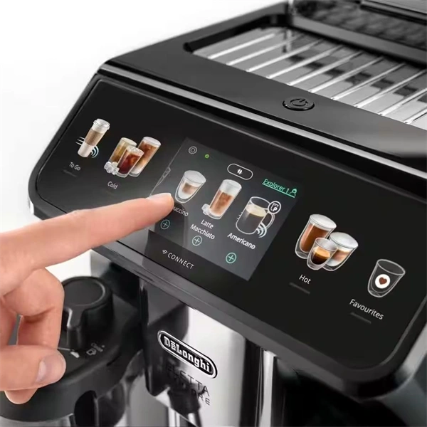 DeLonghi ECAM450.65.G Eletta Explore sötétszürke tejhabosítóval automata kávéfőző