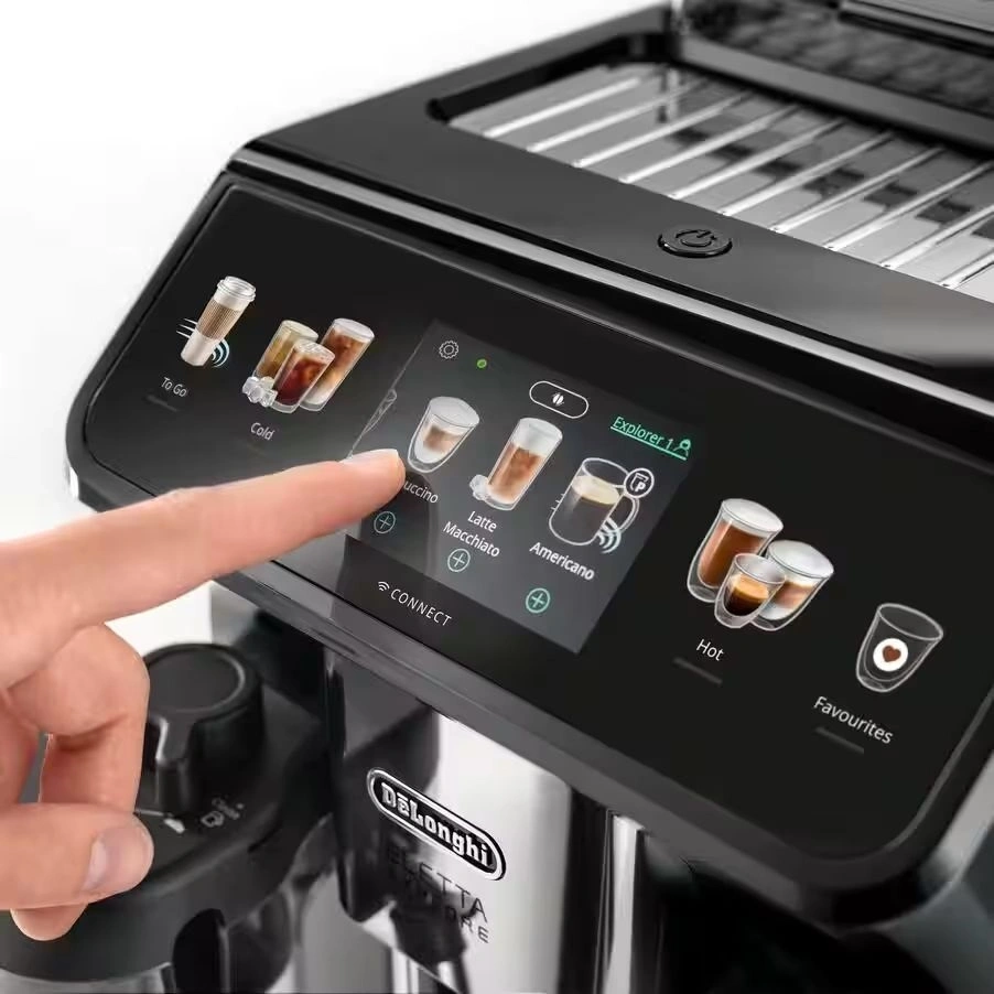 DeLonghi ECAM450.65.G Eletta Explore sötétszürke tejhabosítóval automata kávéfőző