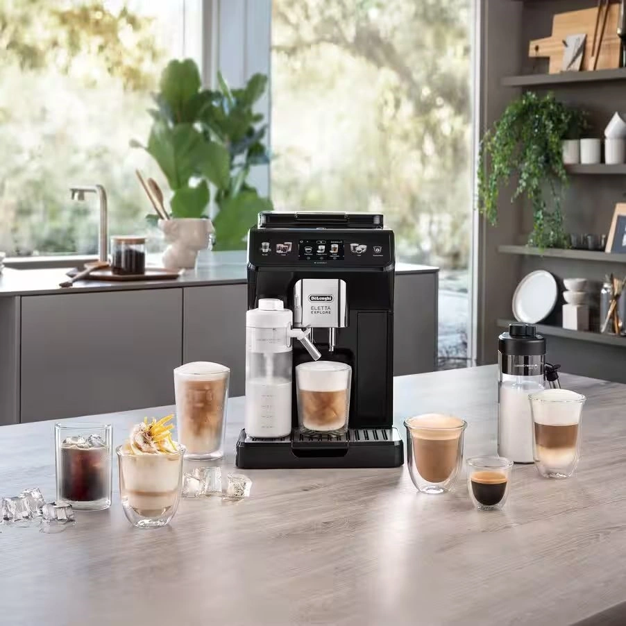 DeLonghi ECAM450.65.G Eletta Explore sötétszürke tejhabosítóval automata kávéfőző (Újszerű)