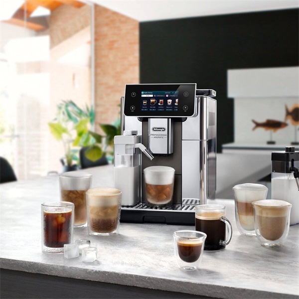 DeLonghi ECAM630.75.TSM PrimaDonna Aromatic titánium tejhabosítóval automata kávéfőző