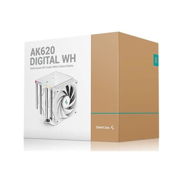 DeepCool AK400 DIGITAL WH processzor hűtő fehér