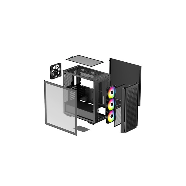 DeepCool CG560 fekete (táp nélküli) mATX ház