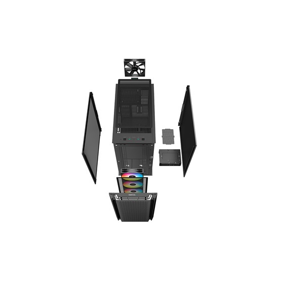 DeepCool CG560 fekete (táp nélküli) mATX ház