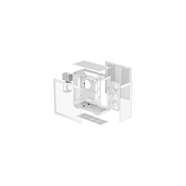 DeepCool CH780 fehér (táp nélküli) ablakos ATX ház