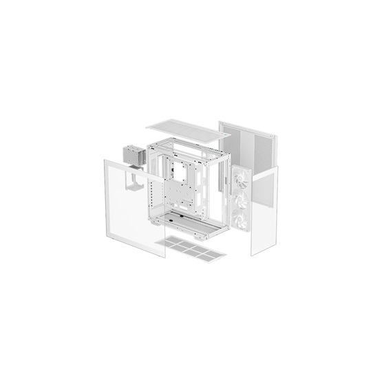 DeepCool CH780 fehér (táp nélküli) ablakos ATX ház