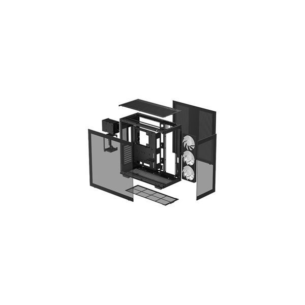 DeepCool CH780 fekete (táp nélküli) ablakos ATX ház