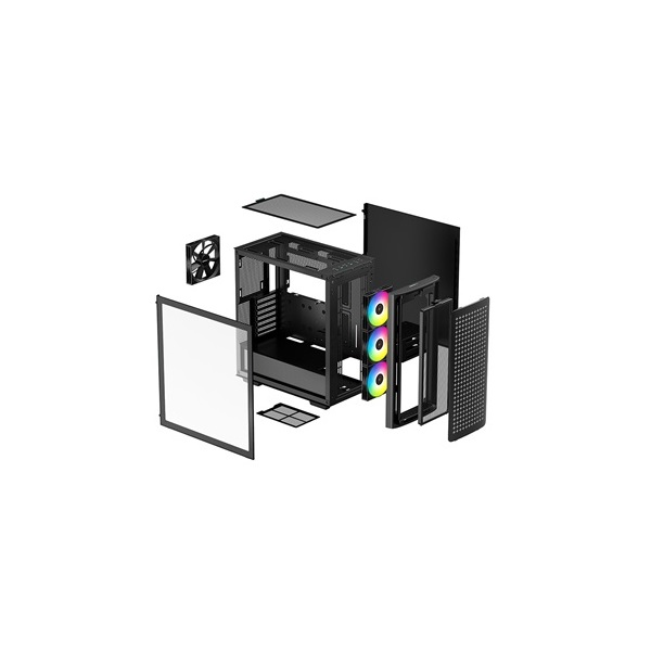 DeepCool CK560 fekete (táp nélküli) mATX ház