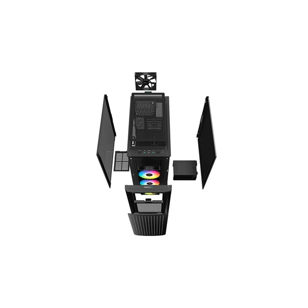 DeepCool CK560 fekete (táp nélküli) mATX ház