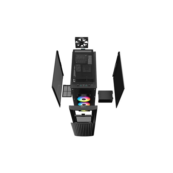 DeepCool CK560 fekete (táp nélküli) mATX ház