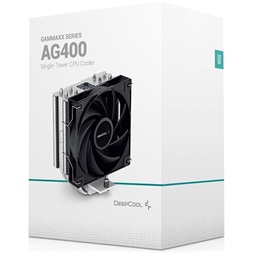 DeepCool CPU Cooler - AG400 (31,6 dB; max, 128,93 m3/h; 4pin csatlakozó, 4 db heatpipe, 12cm, PWM)