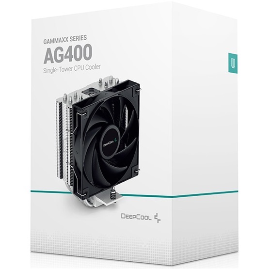 DeepCool CPU Cooler - AG400 (31,6 dB; max, 128,93 m3/h; 4pin csatlakozó, 4 db heatpipe, 12cm, PWM)
