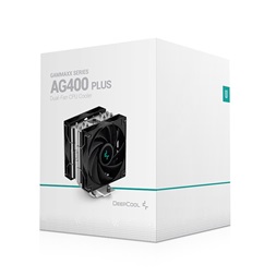 DeepCool CPU Cooler - AG400 PLUS (31,6 dB; max, 128,93 m3/h; 4pin csatlakozó, 4 db heatpipe, 12cm, PWM)