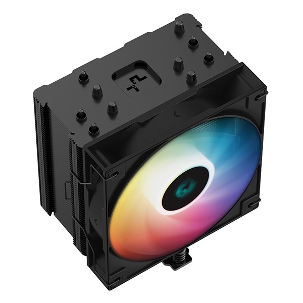 DeepCool CPU Cooler - AG500 BK ARGB (29,4 dB; max, 115,32 m3/h; 4pin csatlakozó, 5 db heatpipe, 12cm, PWM, LED)