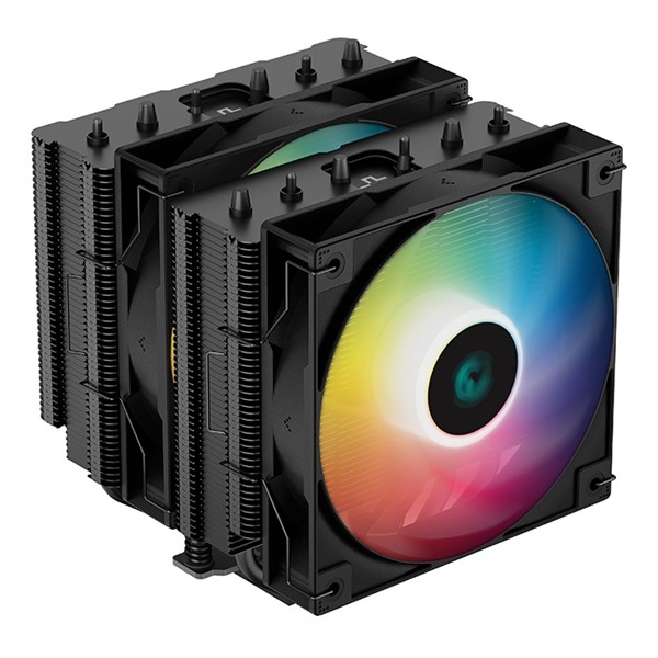 DeepCool CPU Cooler - AG620 BK ARGB (29,4 dB; max, 115,32 m3/h; 4pin csatlakozó, 6 db heatpipe, 12cm, PWM, LED)
