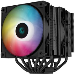 DeepCool CPU Cooler - AG620 BK ARGB (29,4 dB; max, 115,32 m3/h; 4pin csatlakozó, 6 db heatpipe, 12cm, PWM, LED)