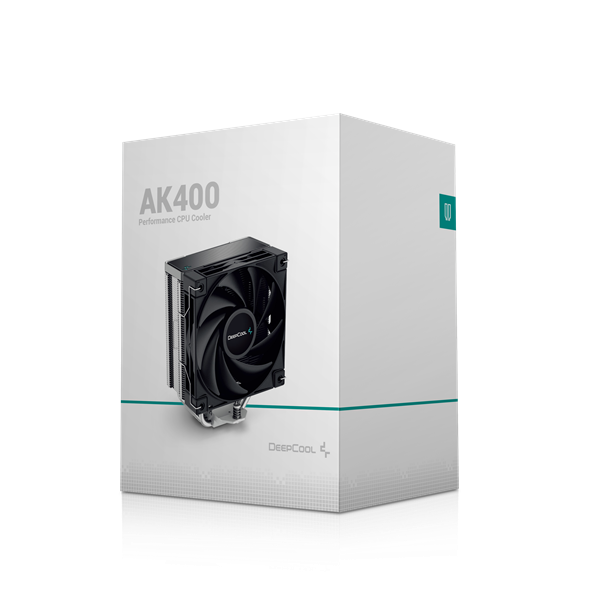 DeepCool CPU Cooler - AK400 (29 dB; max, 112,93 m3/h; 4pin csatlakozó, 4 db heatpipe, 12cm, PWM)
