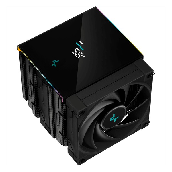 DeepCool CPU Cooler - AK620 Digital (28 dB; max, 117,21 m3/h; 4pin csatlakozó, 6 db heatpipe, 2x12cm, PWM)
