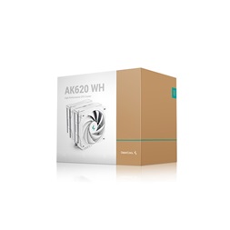 DeepCool CPU Cooler - AK620 WH (28 dB; max, 117,21 m3/h; 4pin csatlakozó, 6 db heatpipe, 2x12cm, PWM)