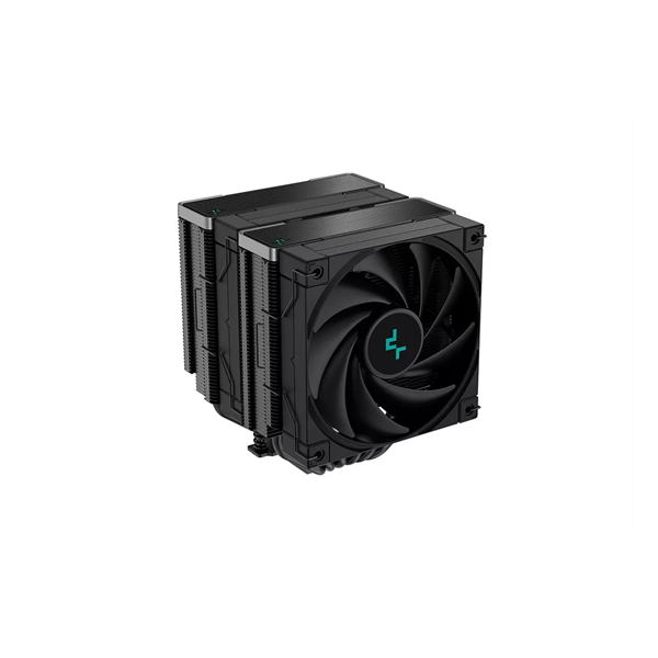 DeepCool CPU Cooler - AK620 ZERO DARK (28 dB; max, 117,21 m3/h; 4pin csatlakozó, 6 db heatpipe, 2x12cm, PWM)