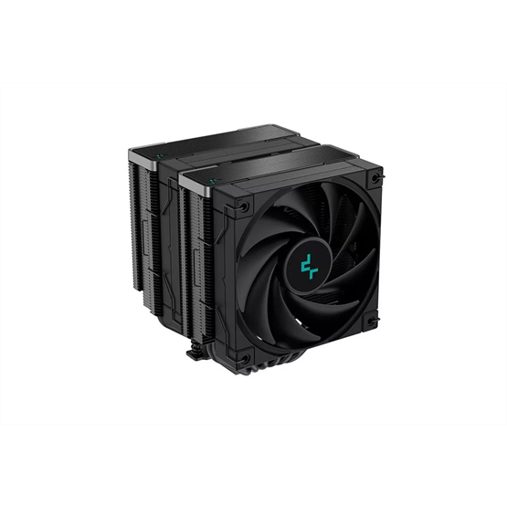 DeepCool CPU Cooler - AK620 ZERO DARK (28 dB; max, 117,21 m3/h; 4pin csatlakozó, 6 db heatpipe, 2x12cm, PWM)