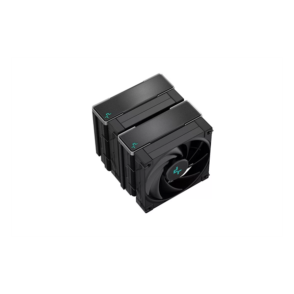 DeepCool CPU Cooler - AK620 ZERO DARK (28 dB; max, 117,21 m3/h; 4pin csatlakozó, 6 db heatpipe, 2x12cm, PWM)