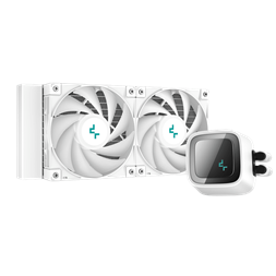 DeepCool CPU Water Cooler - LS520 WH (max 19dB; max. 145,86 m3/h; 2x12cm, A-RGB LED, fehér)
