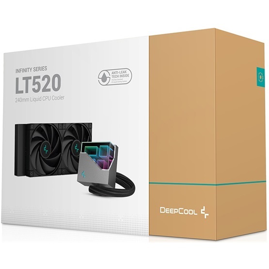 DeepCool CPU Water Cooler - LT520 (max 19dB; max. 145,86 m3/h; 2x12cm)