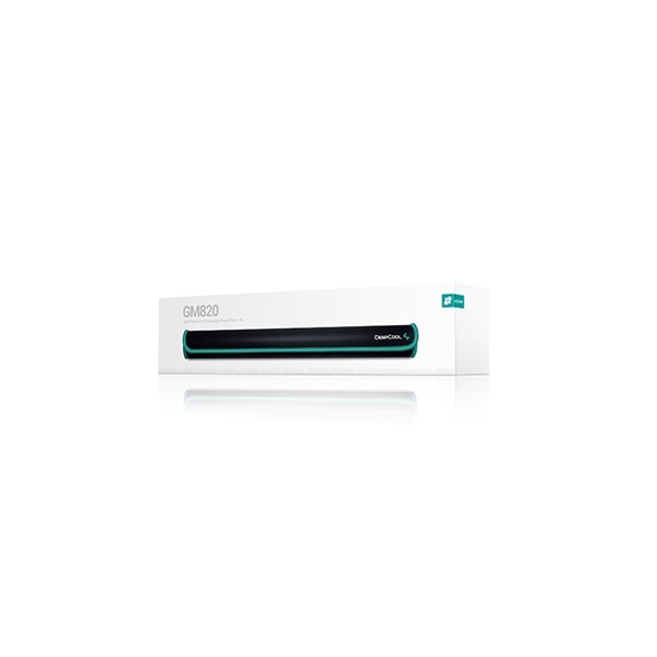 DeepCool Egérpad - GM820 (szövet, csúszásmentes, vízálló, 900x340x3mm, fekete, zöld szegés)