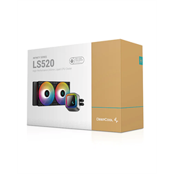 DeepCool LS520 Zero Dark 120mm fekete vízhűtéses processzor hűtő
