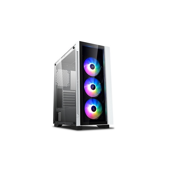 DeepCool MATREXX 55 V3 ADD-RGB WH 3F fehér (táp nélküli) mATX ház