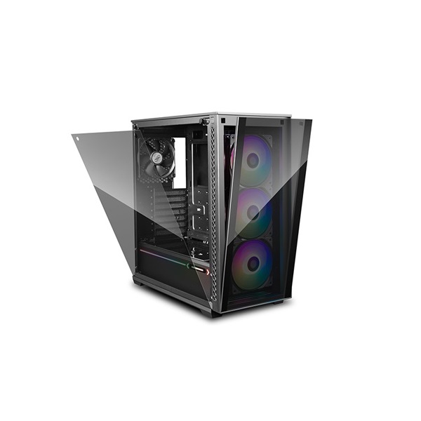 DeepCool MATREXX 70 ADD-RGB 3F fekete (táp nélküli) mATX ház