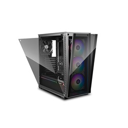 DeepCool MATREXX 70 ADD-RGB 3F fekete (táp nélküli) mATX ház