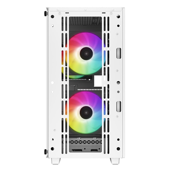 DeepCool Számítógépház - CC360 ARGB WH (fehér, ablakos, 3x12cm ventilátor, Mini-ITX / Mico-ATX, 1xUSB3.0, 1xUSB2.0)