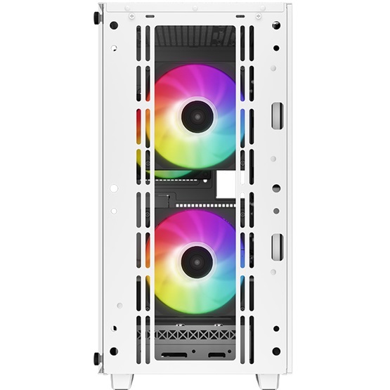 DeepCool Számítógépház - CC360 ARGB WH (fehér, ablakos, 3x12cm ventilátor, Mini-ITX / Mico-ATX, 1xUSB3.0, 1xUSB2.0)