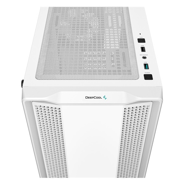 DeepCool Számítógépház - CC360 ARGB WH (fehér, ablakos, 3x12cm ventilátor, Mini-ITX / Mico-ATX, 1xUSB3.0, 1xUSB2.0)