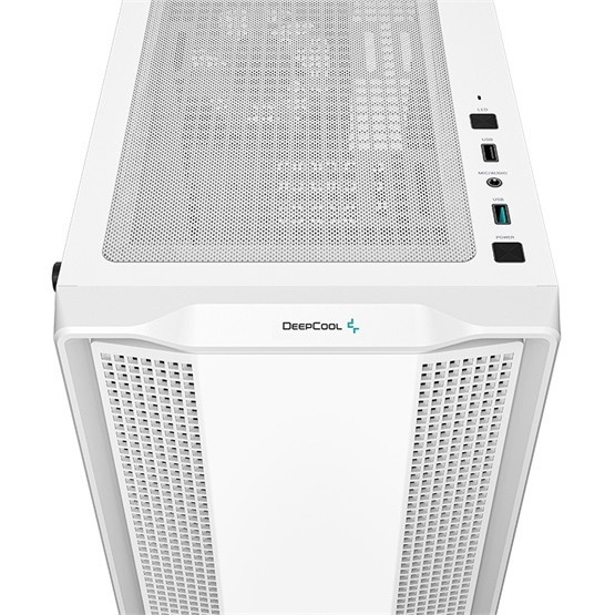 DeepCool Számítógépház - CC360 ARGB WH (fehér, ablakos, 3x12cm ventilátor, Mini-ITX / Mico-ATX, 1xUSB3.0, 1xUSB2.0)