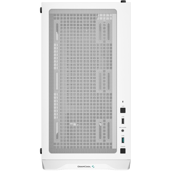 DeepCool Számítógépház - CC360 ARGB WH (fehér, ablakos, 3x12cm ventilátor, Mini-ITX / Mico-ATX, 1xUSB3.0, 1xUSB2.0)
